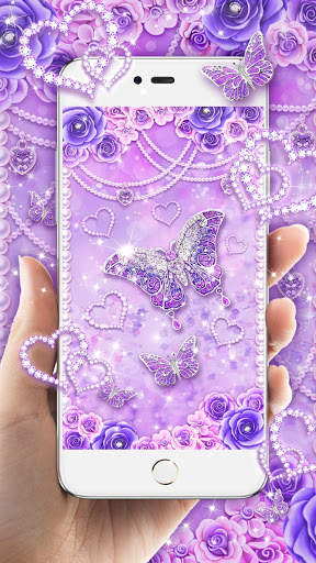 Purple Diamond Butterfly Live Wallpaper screenshot 3