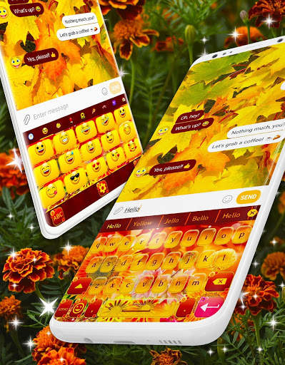 Autumn Flowers Keyboard 🍂 Orange Fall Themes स्क्रीनशॉट 1