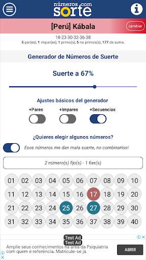 Números de la suerte: combinaciones para loterías screenshot 2