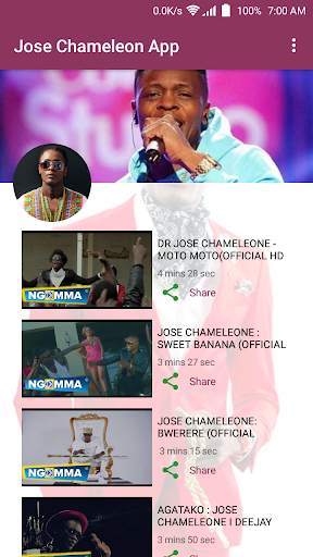 Jose Chameleon Music App - Uganda's Number One screenshot 1