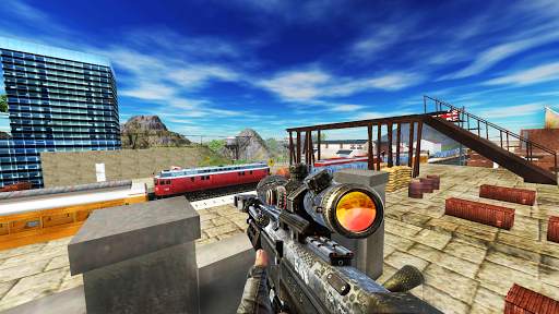 New Sniper 3d -Train Gun Shooter Free Game 2020 screenshot 3