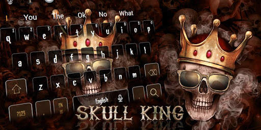 Skull king Smoke Keyboard Theme скриншот 4