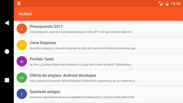 MyMail screenshot 2