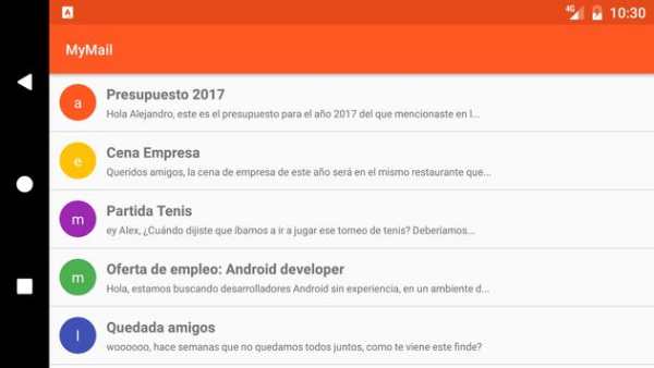 MyMail screenshot 2