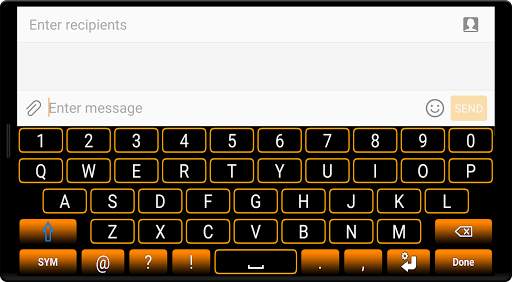 Orange Neon Keyboard screenshot 5