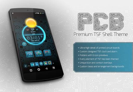 PCB Blue ⁞ TSF Shell 3 Theme screenshot 1