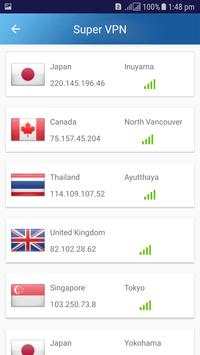 Super VPN screenshot 3