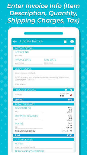 Easy Invoice Maker - Estimate  screenshot 4