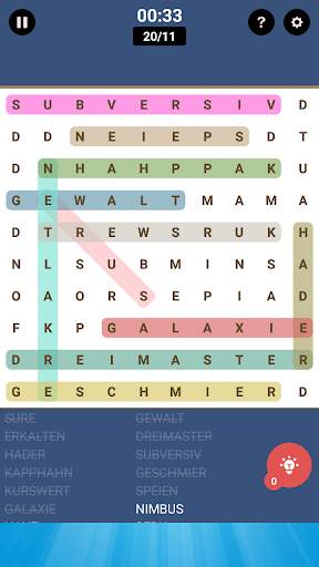 Wortsuche Spiel Deutsch screenshot 1
