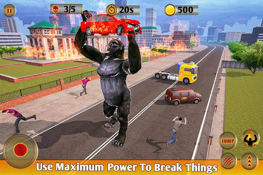 Angry Gorilla City Battle: Dinosaur Survival Games screenshot 13