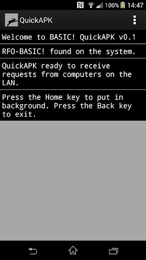 BASIC! Quick APK (WiFi) screenshot 1