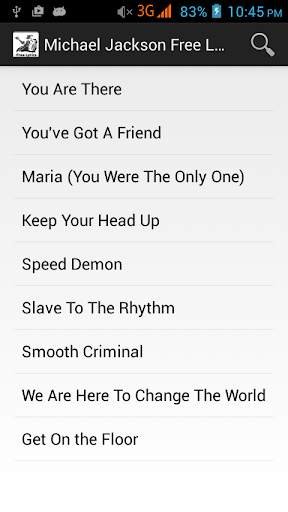Michael Jackson Lyrics Free Offline screenshot 1