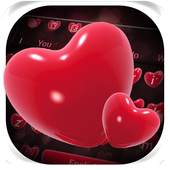 Red Heart Keyboard Theme 10001002