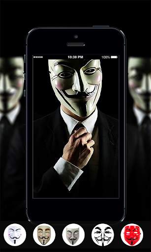 Anonymous Mask Photo Maker CAM स्क्रीनशॉट 1