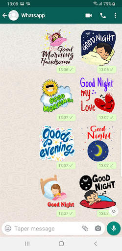 Good Morning & Good Night Stickers for WhatsApp screenshot 8