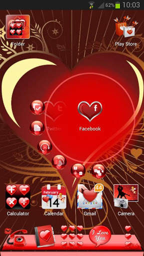 Next Launcher Valentines Theme screenshot 1