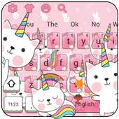 Cute Pink Unicorn Kitty-Keyboard Theme logo