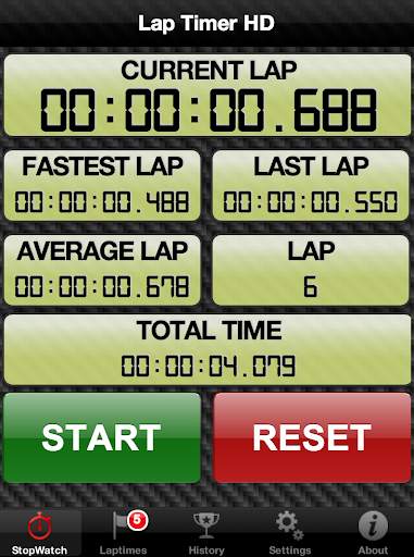 Racing Lap Timer & Stopwatch screenshot 1