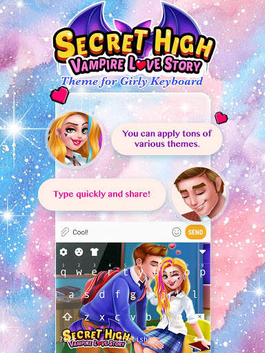 Secret High Keyboard Theme for Girls screenshot 1