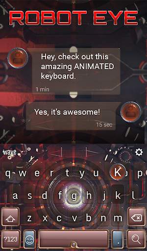 Robot Eye Animated Keyboard    स्क्रीनशॉट 3