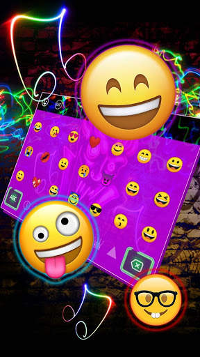 Neon Ghost Keyboard Theme screenshot 3
