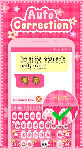 Pink Kitty Keyboard Theme screenshot 5