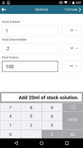 Promega Biomath Calculators screenshot 2