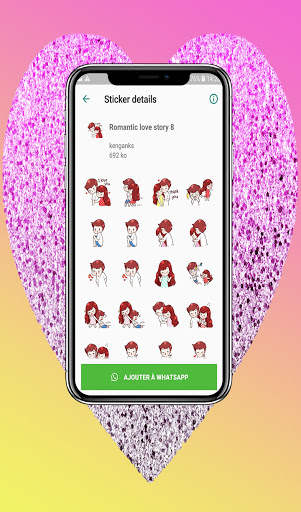 Romantic Love stickers for WhatsApp screenshot 4