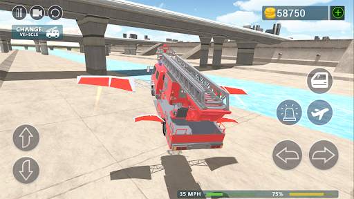 Fire Truck Flying Car screenshot 1