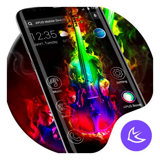 Colorful Guitar Music theme 84.0.1001