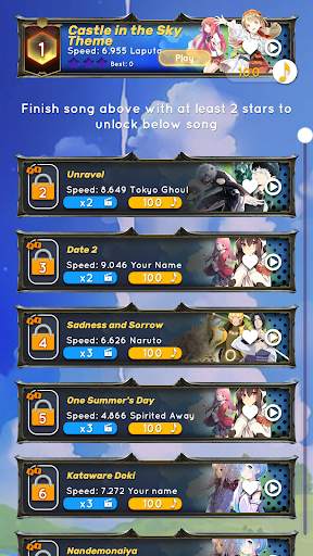 Anime Piano Magic Tiles - SAO Ghoul Boku Titan screenshot 6