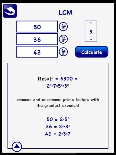 LCM GCD Calculator Prime Factor Math Numbers Lite screenshot 7