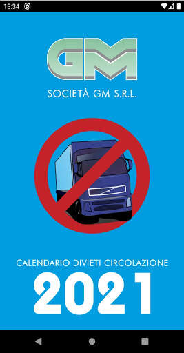 Calendario Divieti Camion 2021 скриншот 1