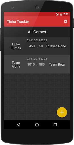 Tichu Tracker screenshot 1
