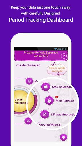 Meu Period Tracker/ Calendário screenshot 4