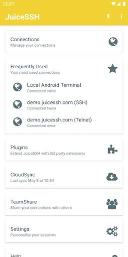 JuiceSSH - SSH Client screenshot 1