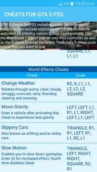 Cheats for GTA 5 - Unofficial screenshot 4