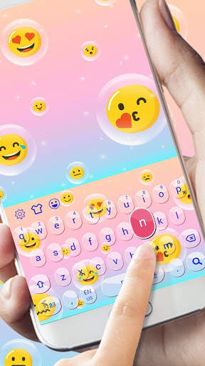 emoji bubble keyboard cute water smiley face screenshot 1