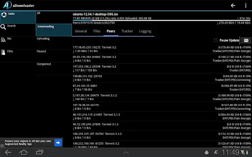 aDownloader - torrent download screenshot 7