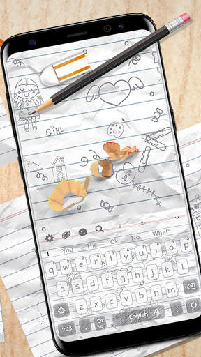 Doodle Pencil Keyboard Theme screenshot 2