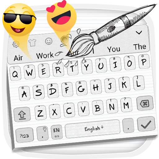 Simple Sketch Keyboard Theme📖 10001001