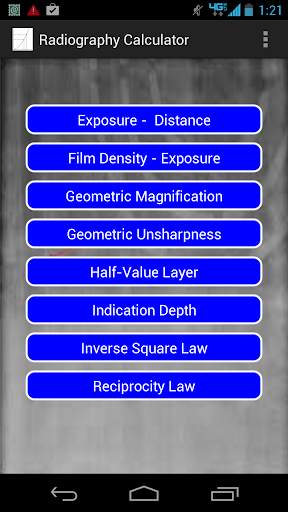 Radiography Calculator скриншот 1