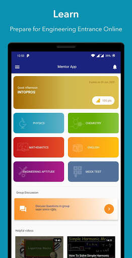 Mentor App - Engineering Entrance Preparation screenshot 2