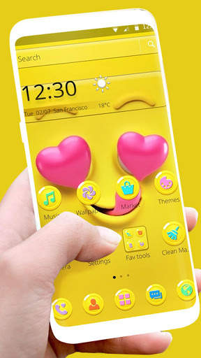 Tema Kuning Senyum Cinta Wajah screenshot 1