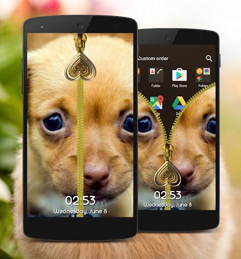 Puppy Zipper Lock Screen 7 تصوير الشاشة