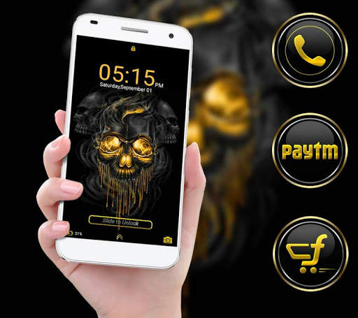 Gold Skull Launcher Theme screenshot 3
