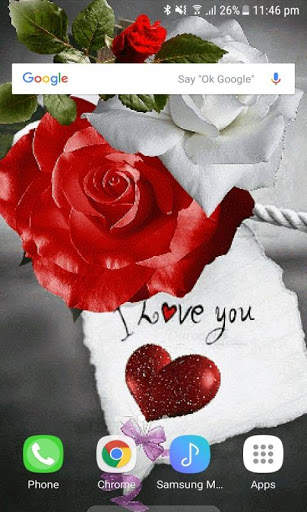 Red Heart Roses LWP screenshot 2