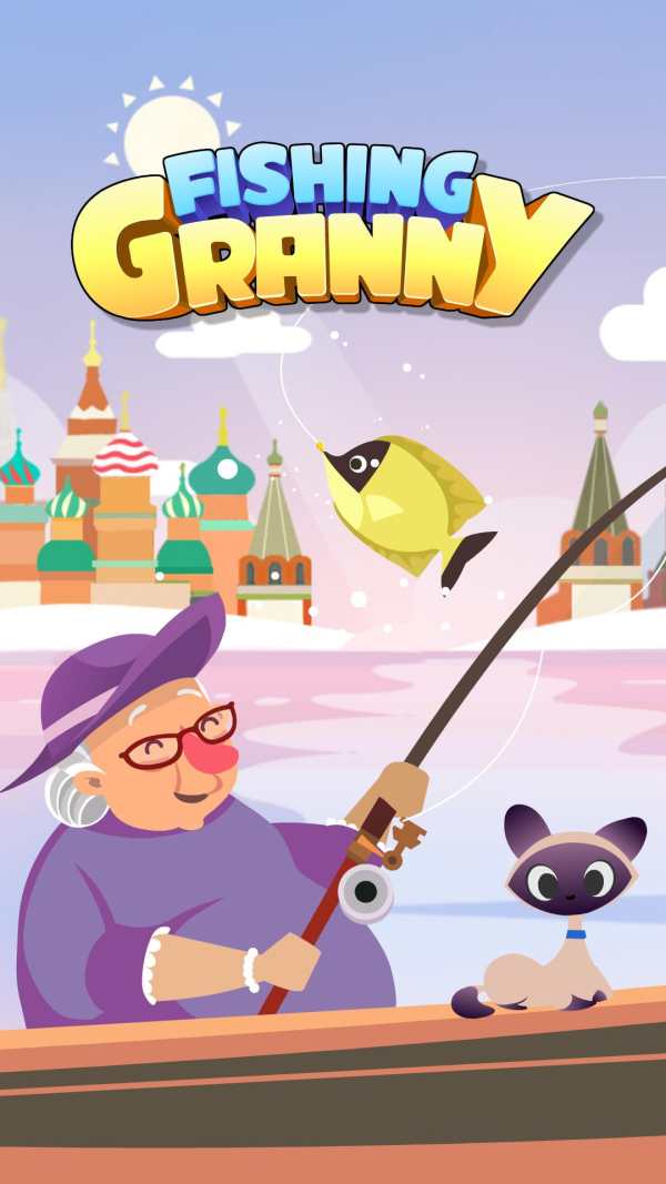 Fishing Granny - Funny,Amazing Fishing Game screenshot 1