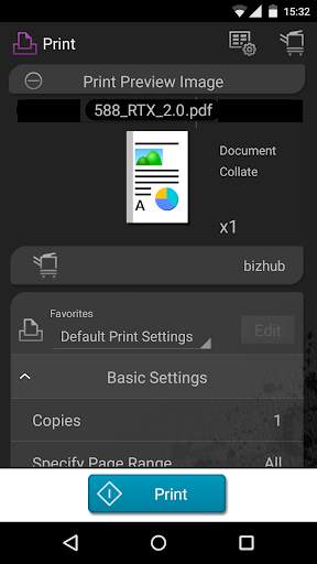 PageScope Mobile for Android screenshot 4