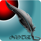 Voice recorder with notepad icon